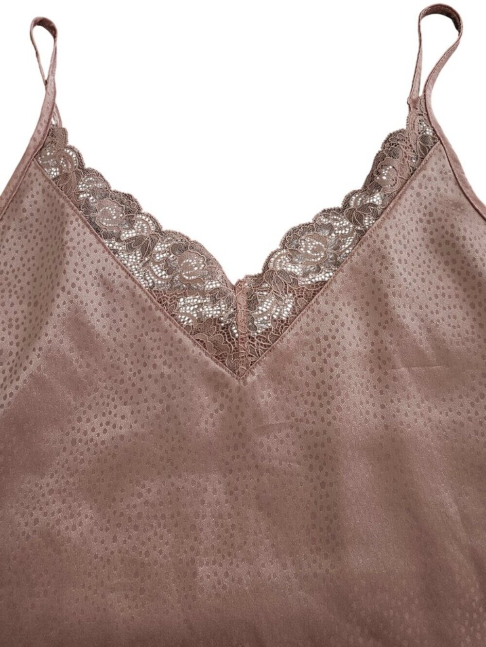BCBGMaxAzria Satin Lace Cami & Shorts Set in Dusty Rose - Picture 6 of 15